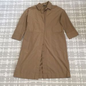 COS Camel Brown Button Up Dress Coat